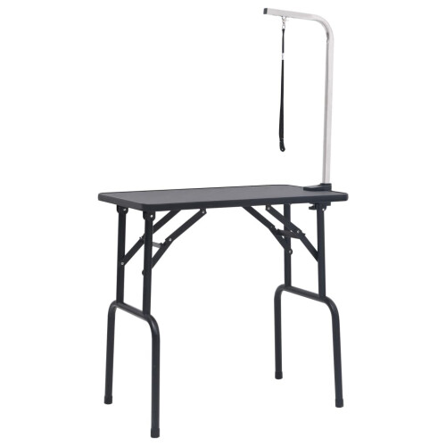 VidaXL vidaXL Adjustable Dog Grooming Table with 1 Loop Pet Puppy Cat Foldable Desk 1