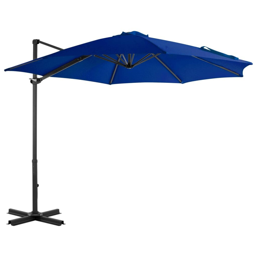 New Vidaxl Cantilever Garden Parasol With Aluminium Pole Umbrella Azure Blue