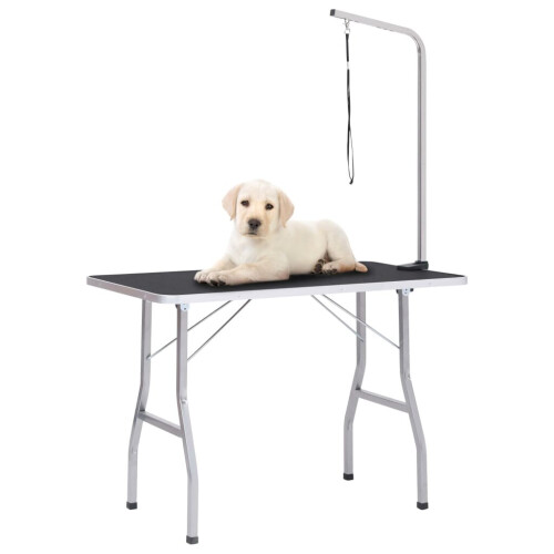 VidaXL vidaXL Adjustable Dog Grooming Table with 1 Loop Pet Cat Puppy Foldable Desk