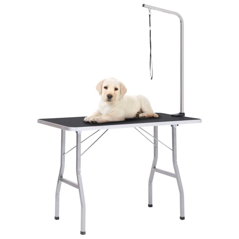 Vidaxl Adjustable Dog Grooming Table With 1 Loop Pet Cat Puppy Foldable Desk