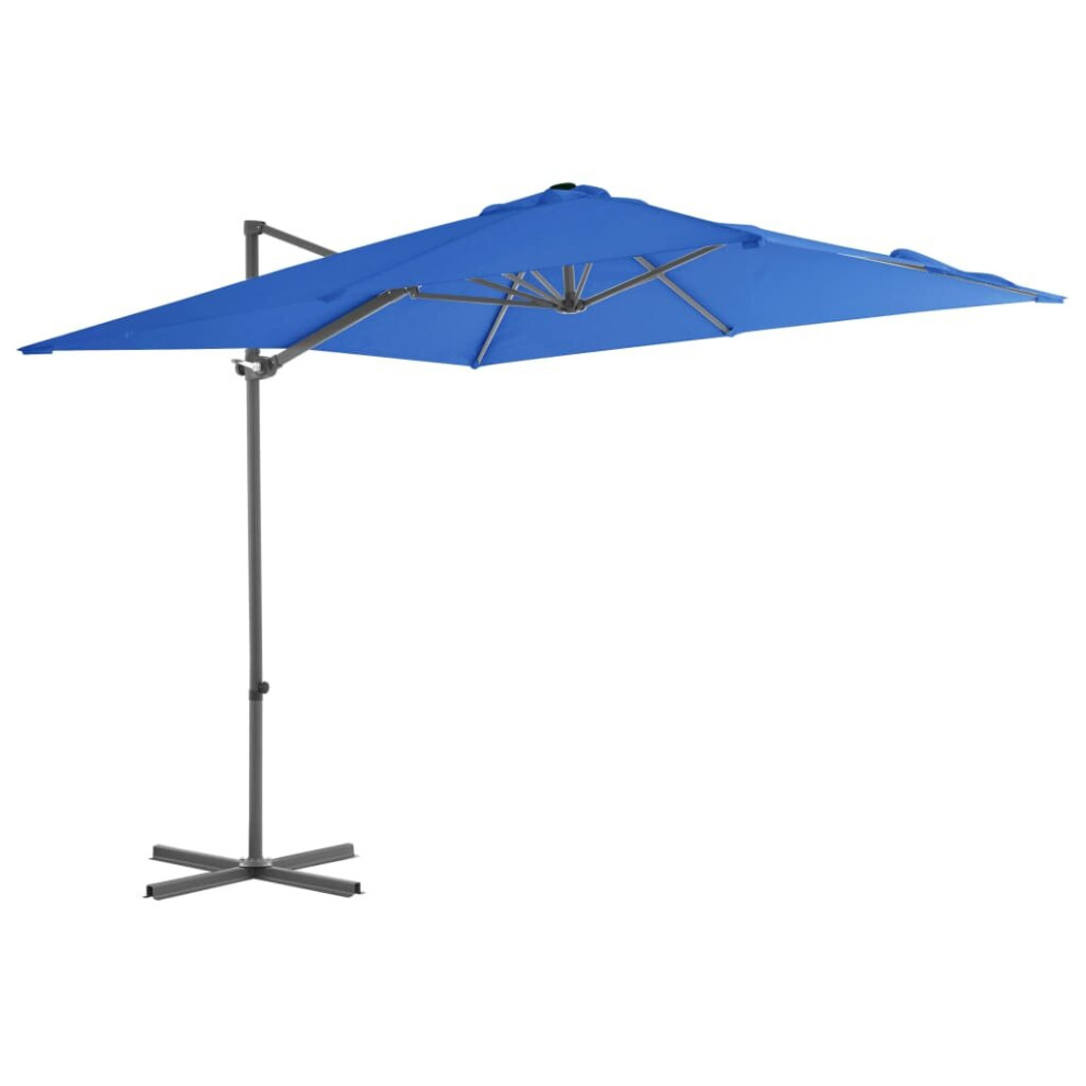 New Vidaxl Cantilever Garden Parasol With Steel Pole Outdoor Umbrella Azure Blue