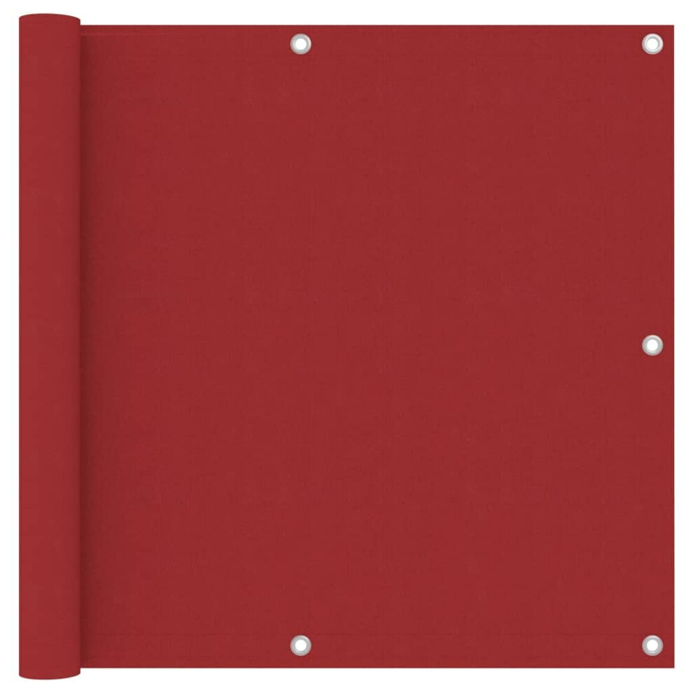 Vidaxl Balcony Screen 90X400 Cm Oxford Fabric Red