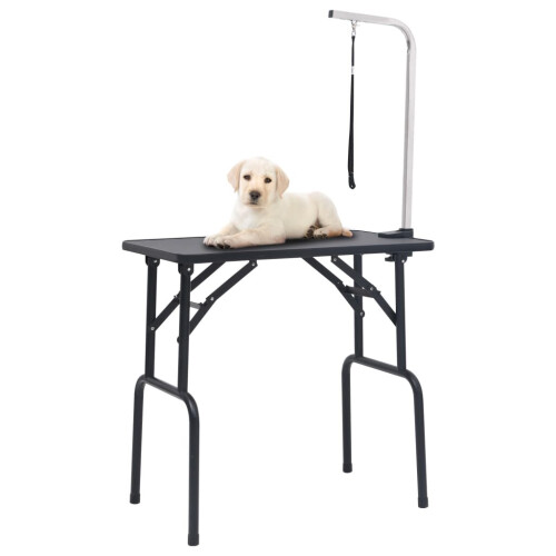 VidaXL vidaXL Adjustable Dog Grooming Table with 1 Loop Pet Puppy Cat Foldable Desk