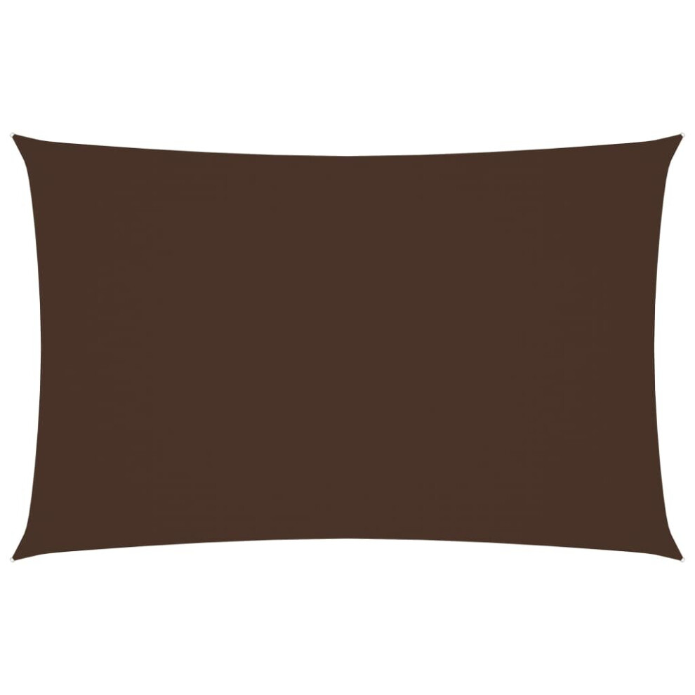 Vidaxl Sunshade Sail Oxford Fabric Rectangular 5X8 M Brown Patio Shade Canopy