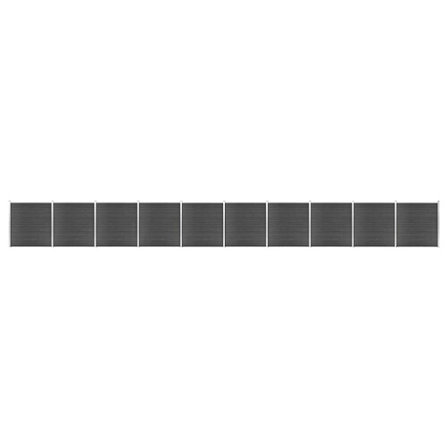 VidaXL vidaXL Zaunelement Set WPC 1737x186 cm Schwarz