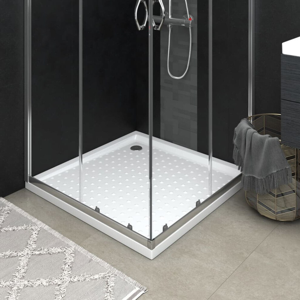 vidaXL Shower Base Tray with Dots White 90x90x4 cm ABS Bath Receptor Bathroom