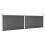 VidaXL vidaXL Zaunelement Set WPC 353x105 cm Schwarz 2