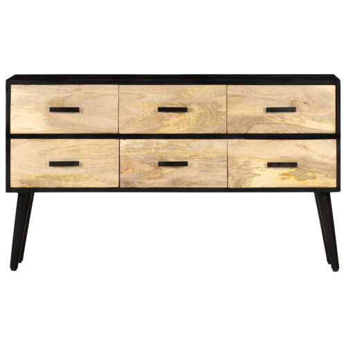 VidaXL vidaXL Solid Mango Wood Sideboard Wooden Home Organiser Storage Side Cabinet 2