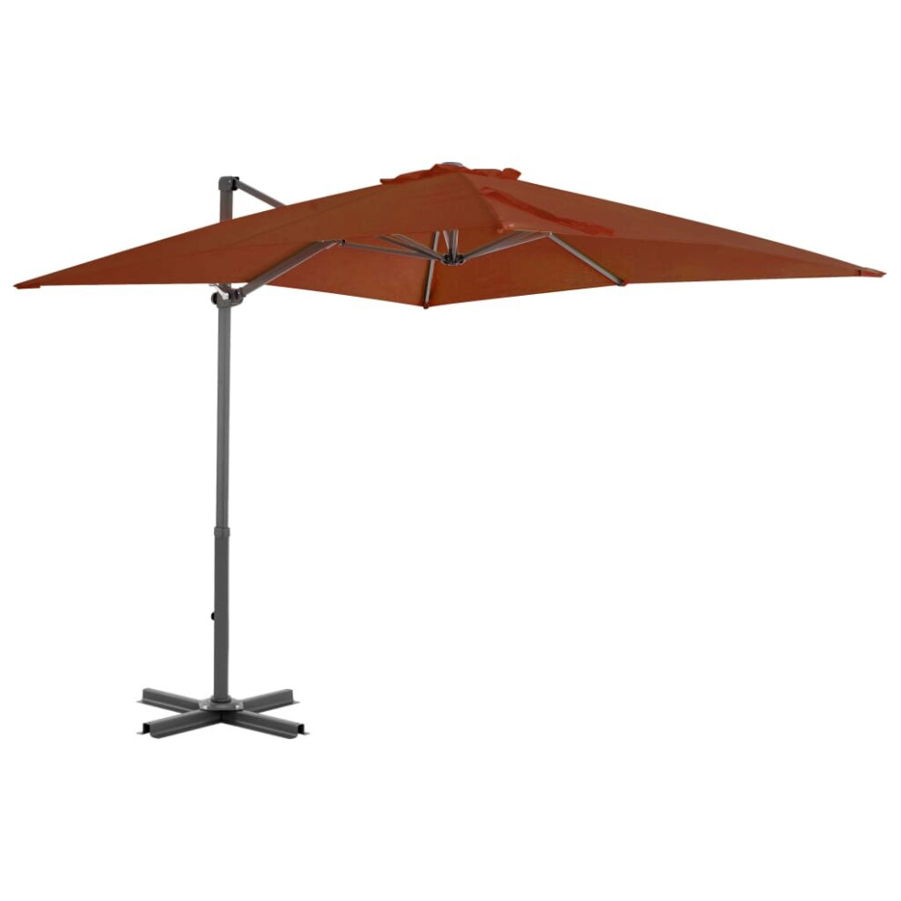 vidaXL Cantilever Garden Parasol with Aluminium Pole Shade Umbrella Terracotta
