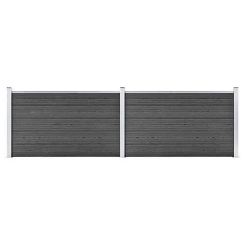 VidaXL vidaXL Zaunelement Set WPC 353x105 cm Schwarz