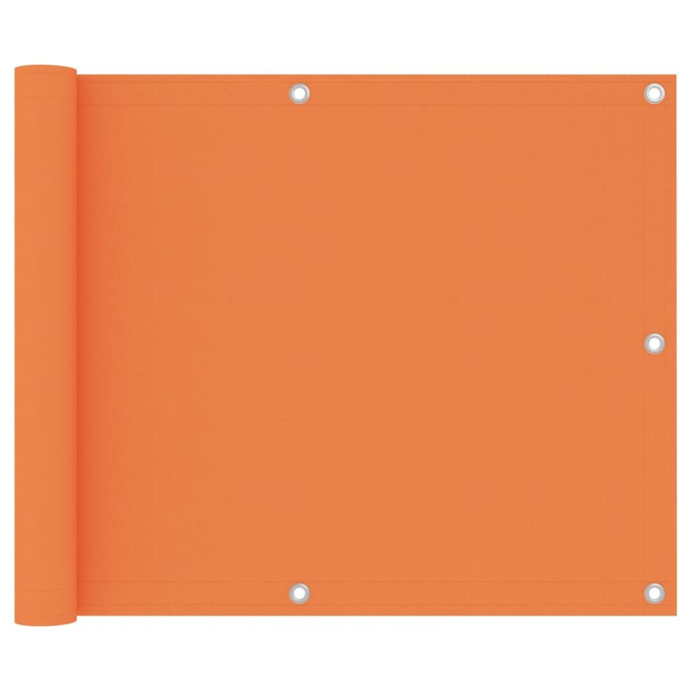 New Vidaxl Balcony Screen 75X600 Cm Oxford Fabric Protective Privacy Fence Orange