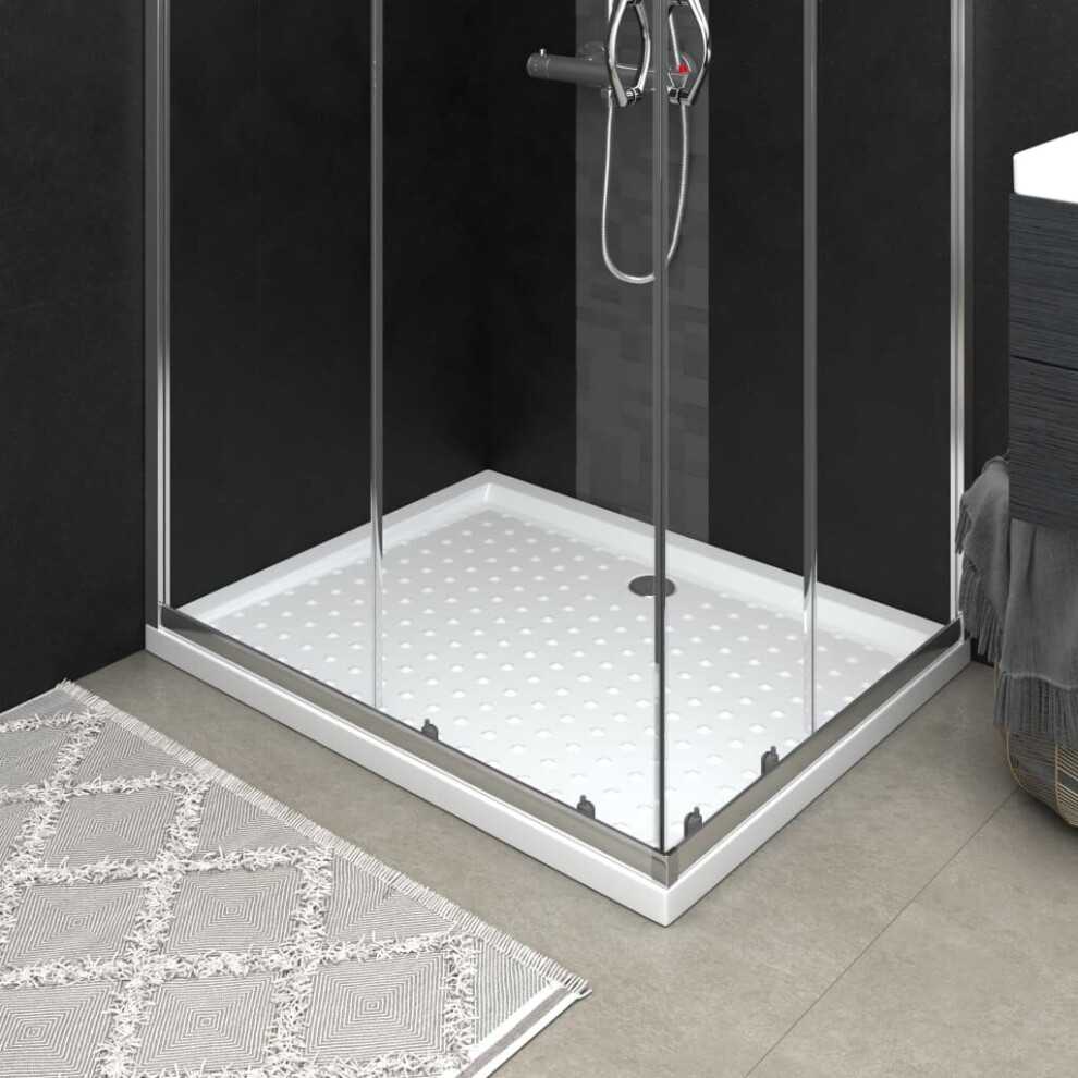 vidaXL Shower Base Tray with Dots White 80x100x4 cm ABS Bath Receptor Bathroom