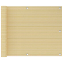 vidaXL Balkon-Sichtschutz Beige 75x500 cm HDPE