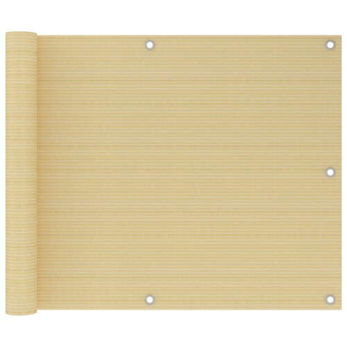 VidaXL vidaXL Balkon-Sichtschutz Beige 75x500 cm HDPE