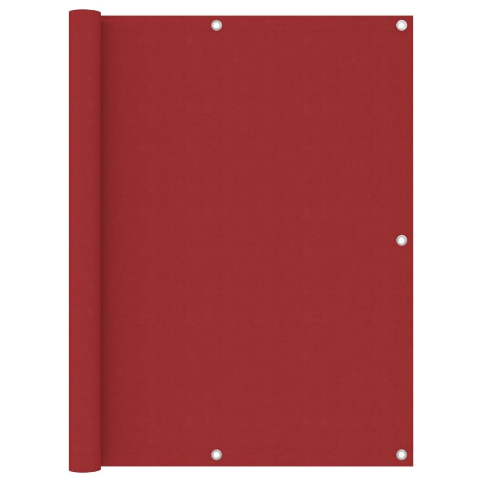 Vidaxl Balcony Screen Red 120X600 Cm Oxford Fabric Protective Privacy Fence