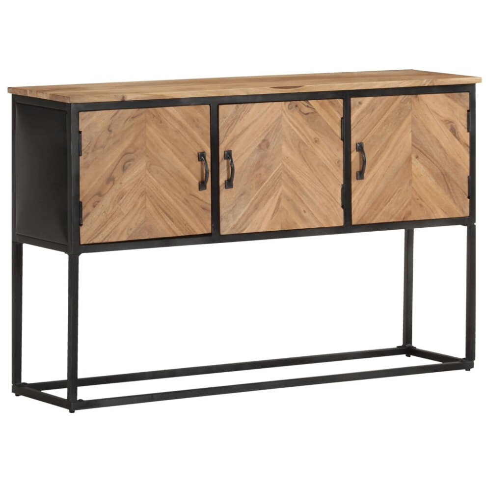 vidaXL Solid Acacia Wood Sideboard Industrial Side Cabinet Standing Shelf