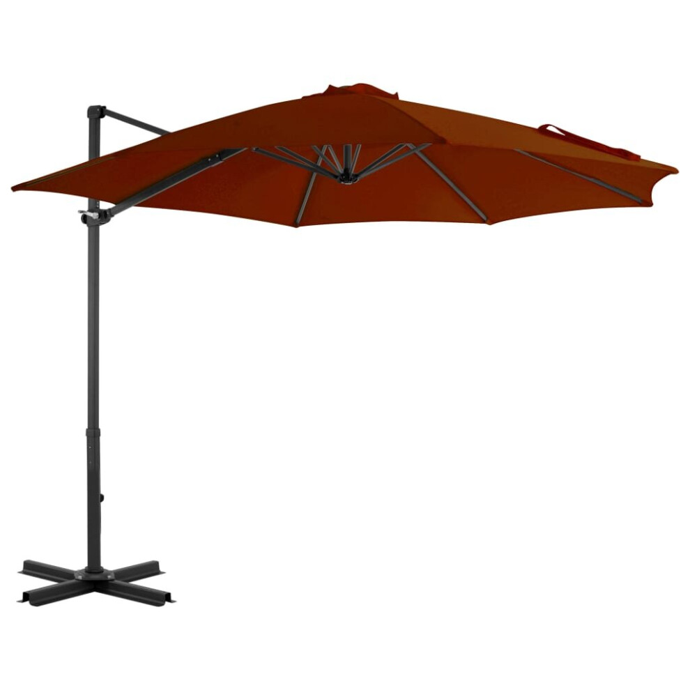 New Vidaxl Cantilever Garden Parasol With Aluminium Pole Umbrella Terracotta