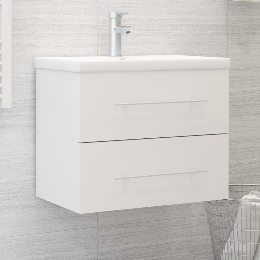 Vidaxl Sink Cabinet White Engineered Wood Storage Rack Vanity Unit Cupboard