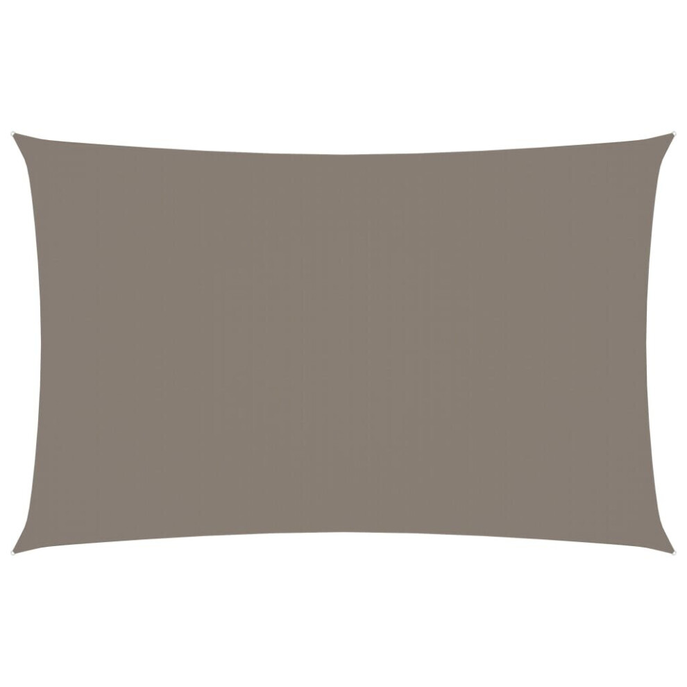Vidaxl Sunshade Sail Oxford Fabric Rectangular 4X7 M Taupe Patio Shade Canopy
