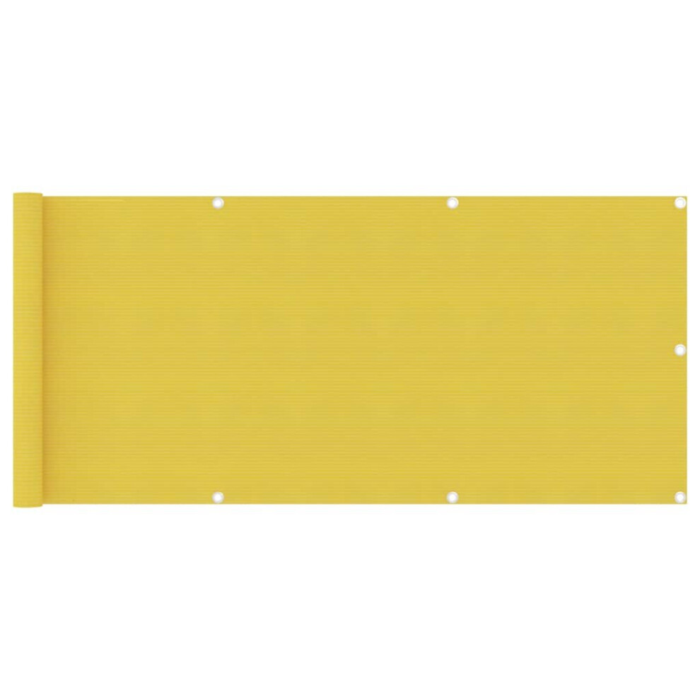 Balcony Screen Yellow 75x300 cm HDPE