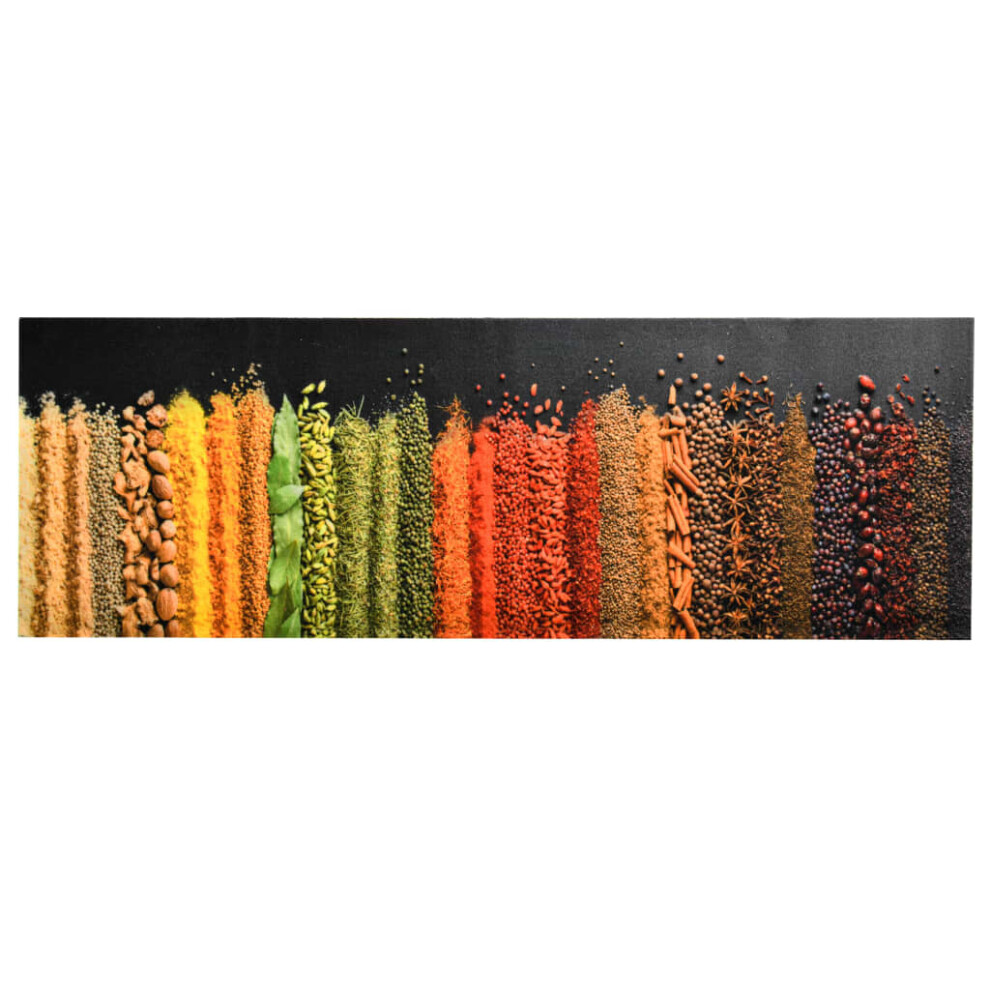 vidaXL Kitchen Carpet Washable Spice Hallway Rug Floor Mat Non Slip Runner