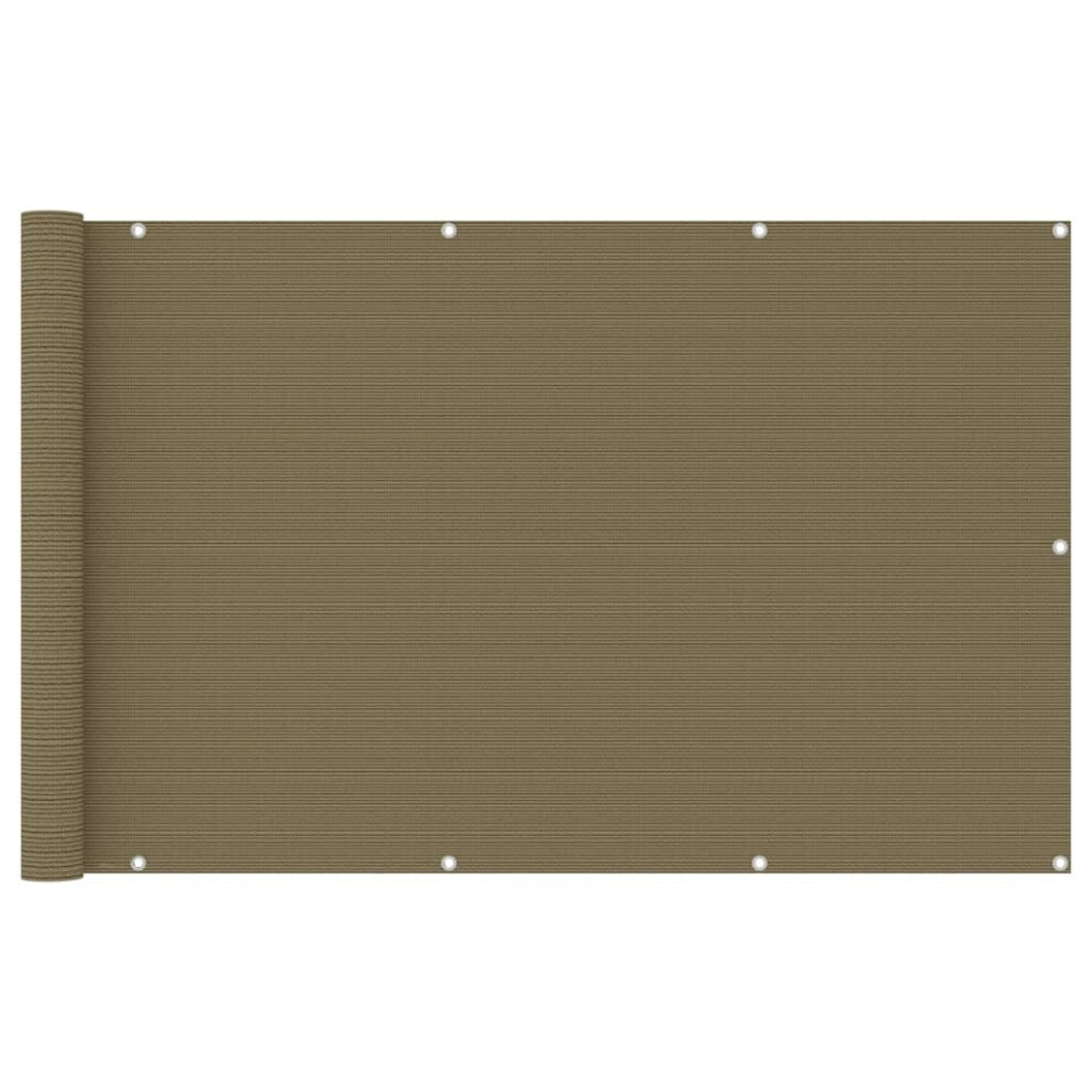 Vidaxl Balcony Screen Taupe 120X400 Cm Hdpe Outdoor Privacy Sunshade Patio
