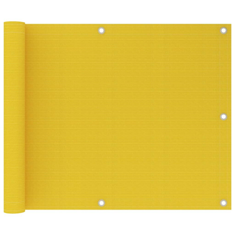 Balcony Screen Yellow 75x600 cm HDPE