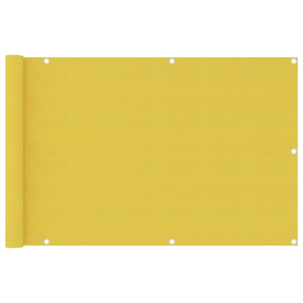 Balcony Screen Yellow 90x400 cm HDPE