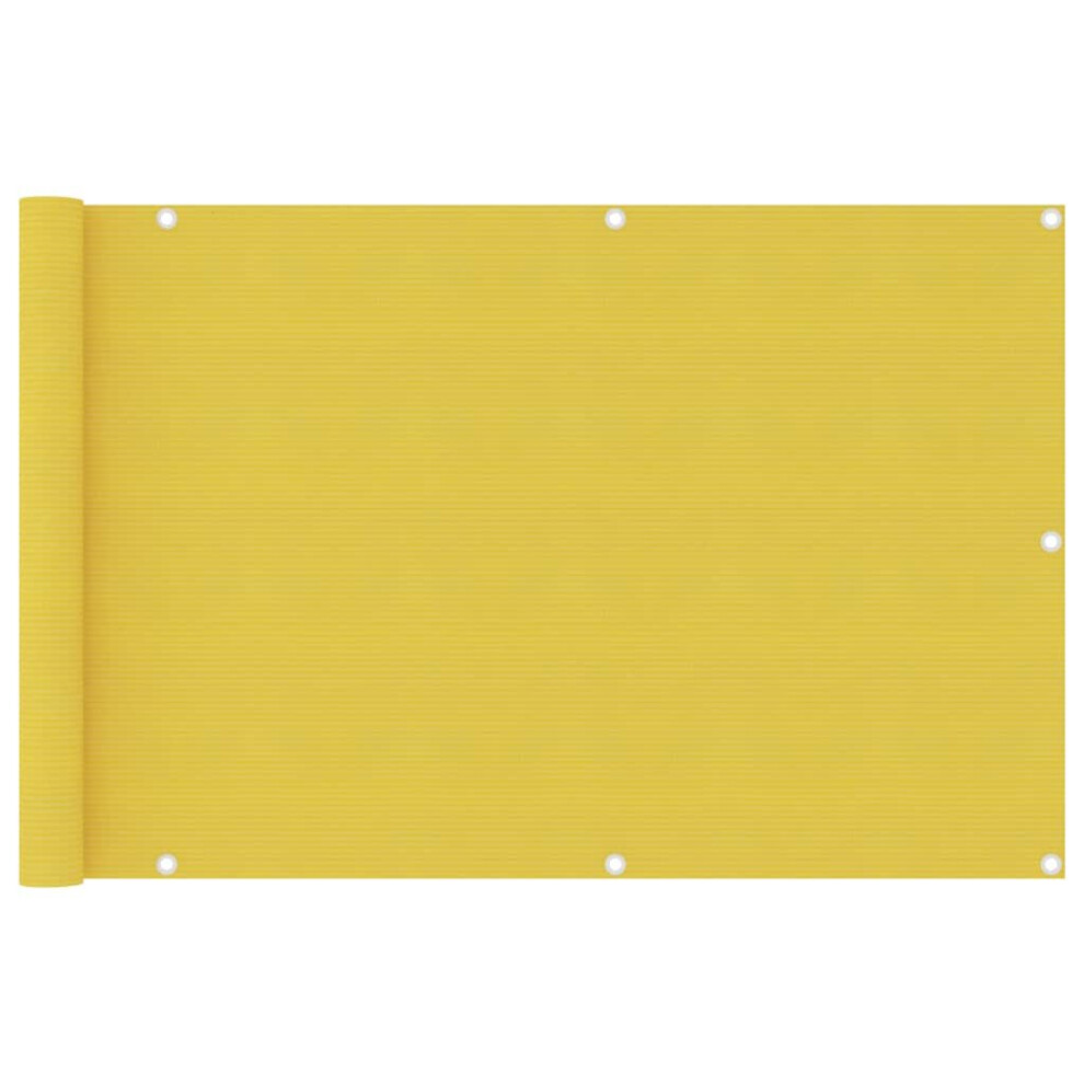 Vidaxl Balcony Screen Yellow 90X400 Cm Hdpe Outdoor Privacy Sunshade Patio