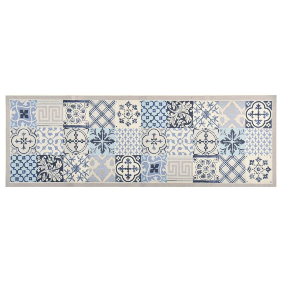 vidaXL Kitchen Carpet Washable Mosaic Hallway Rug Floor Mat Non Slip Runner