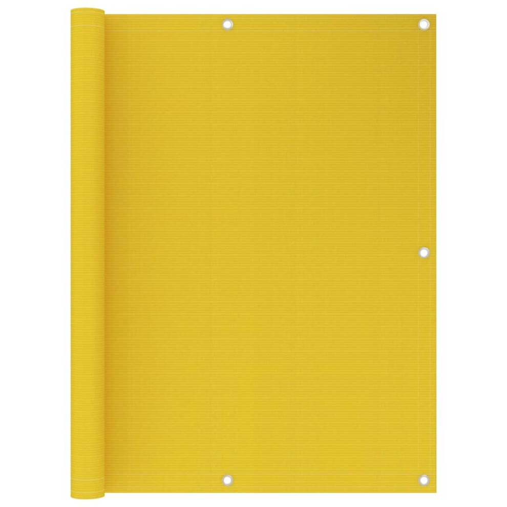 vidaXL Balcony Screen Yellow 120x400 cm HDPE Outdoor Privacy Sunshade Patio