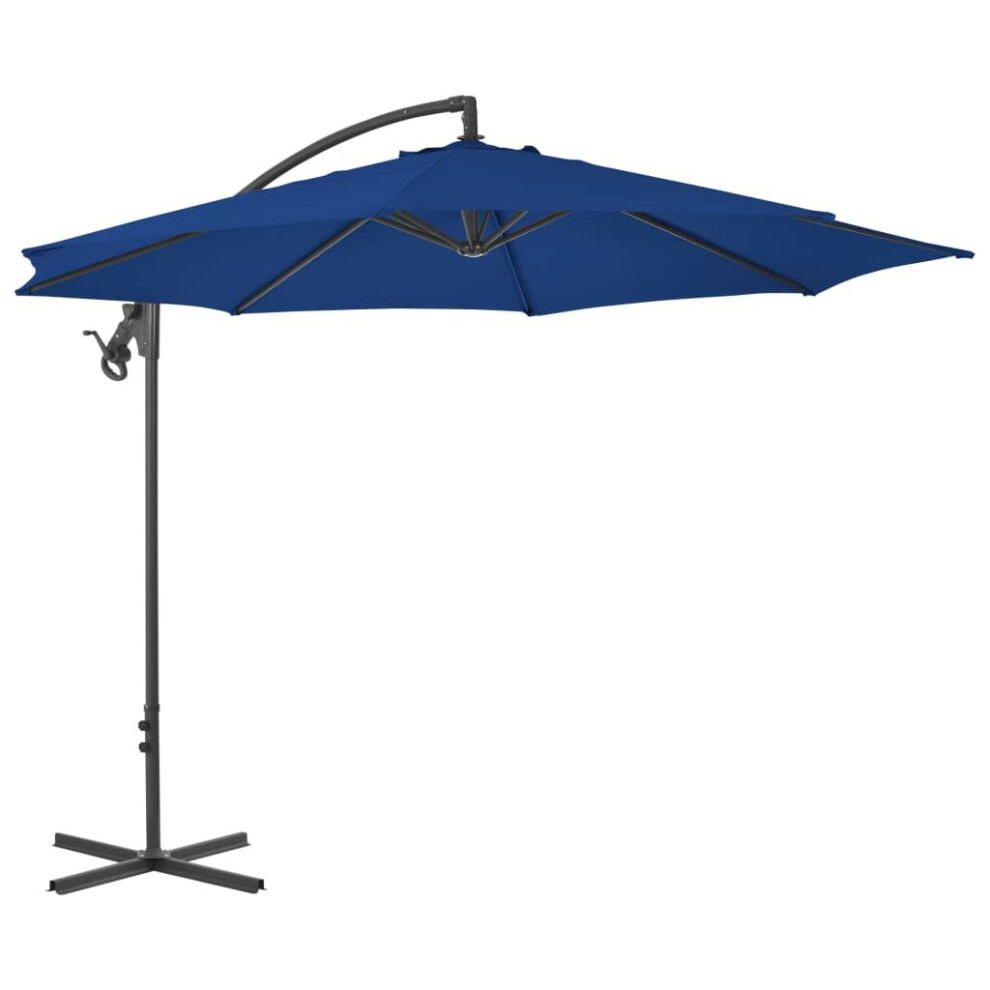 Cantilever Umbrella with Steel Pole 300 cm Azure Blue