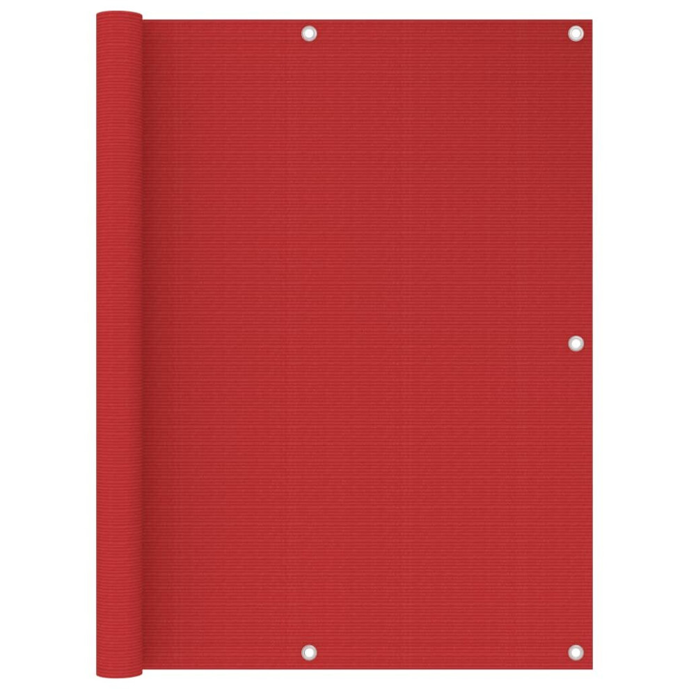 vidaXL Balcony Screen Red 120x300 cm HDPE Outdoor Privacy Protective Sunshade