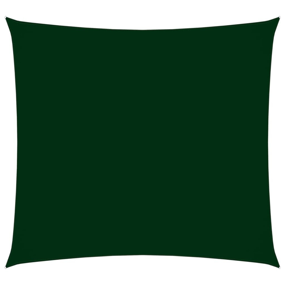 vidaXL Sunshade Sail Oxford Fabric Square 5x5 m Dark Green Patio Shade Canopy