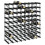 VidaXL vidaXL Solid Pine Wood Wine Rack for 72 Bottles Black Storage Bottle Holder 1