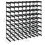 VidaXL vidaXL Solid Pine Wood Wine Rack for 72 Bottles Black Storage Bottle Holder 5