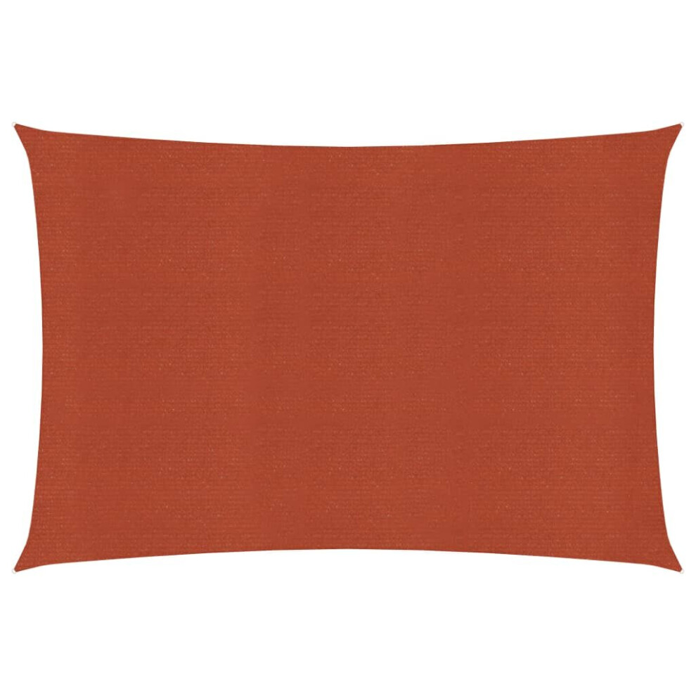 Vidaxl Sunshade Sail 160 G/M² Terracotta 5X7 M Hdpe Garden Sunscreen Canopy