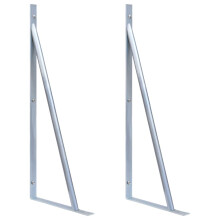 Support Brackets for Fence Post 2 pcs Galvanised Steel