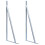 VidaXL Support Brackets for Fence Post 2 pcs Galvanised Steel 1