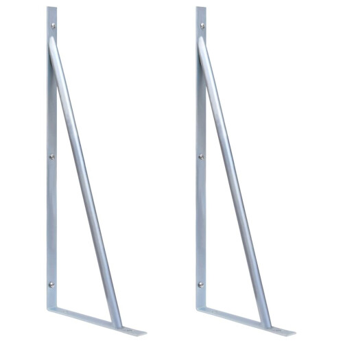VidaXL Support Brackets for Fence Post 2 pcs Galvanised Steel