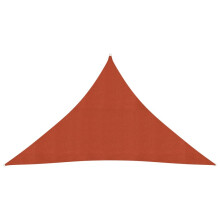 vidaXL Sunshade Sail 160 g/m² Terracotta 3.5x3.5x4.9 m HDPE Sunscreen Canopy