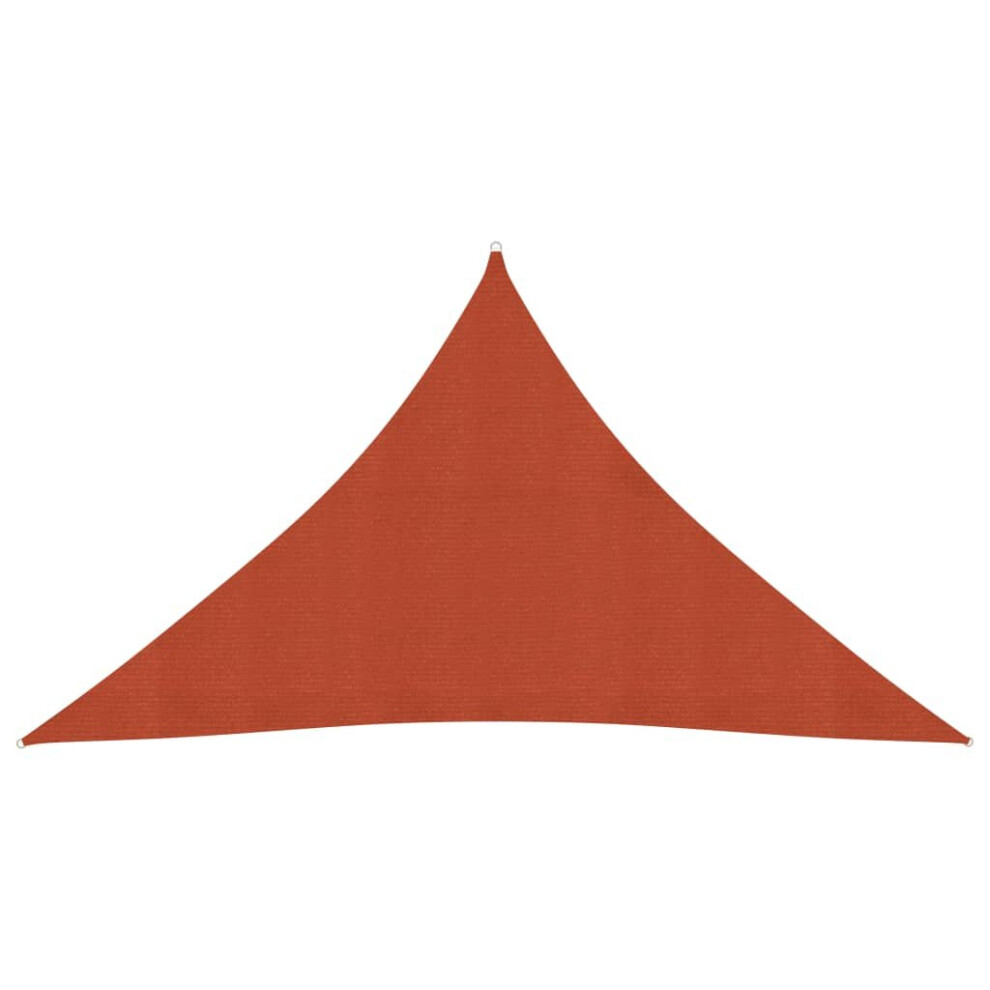Vidaxl Sunshade Sail 160 G/M² Terracotta 3.5X3.5x4.9 M Hdpe Sunscreen Canopy