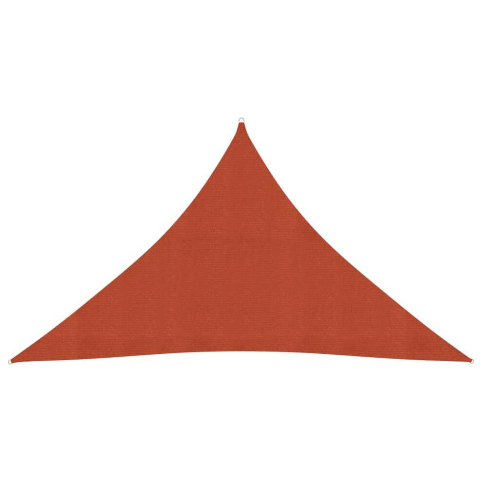 vidaXL Sunshade Sail 160 g/mÂ² Terracotta 3.5x3.5x4.9 m HDPE Sunscreen Canopy