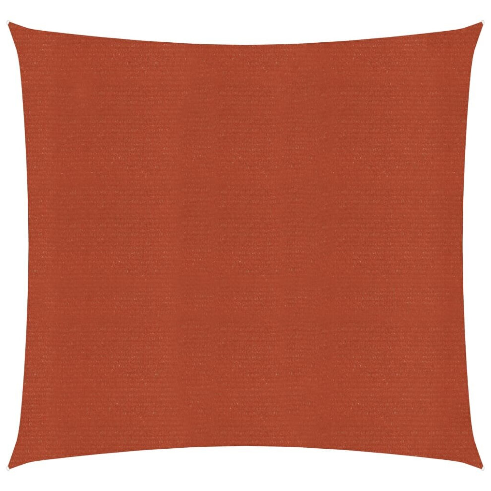 Vidaxl Sunshade Sail 160 G/M² Terracotta 6X6 M Hdpe Garden Sunscreen Canopy