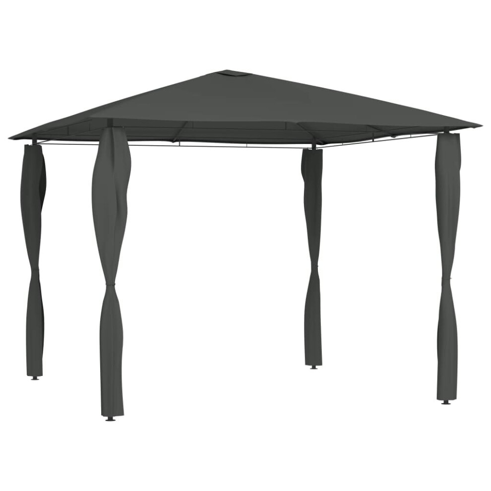 Gazebo with Post Covers 3x3x2,6 m Anthracite 160 g/mÂ²