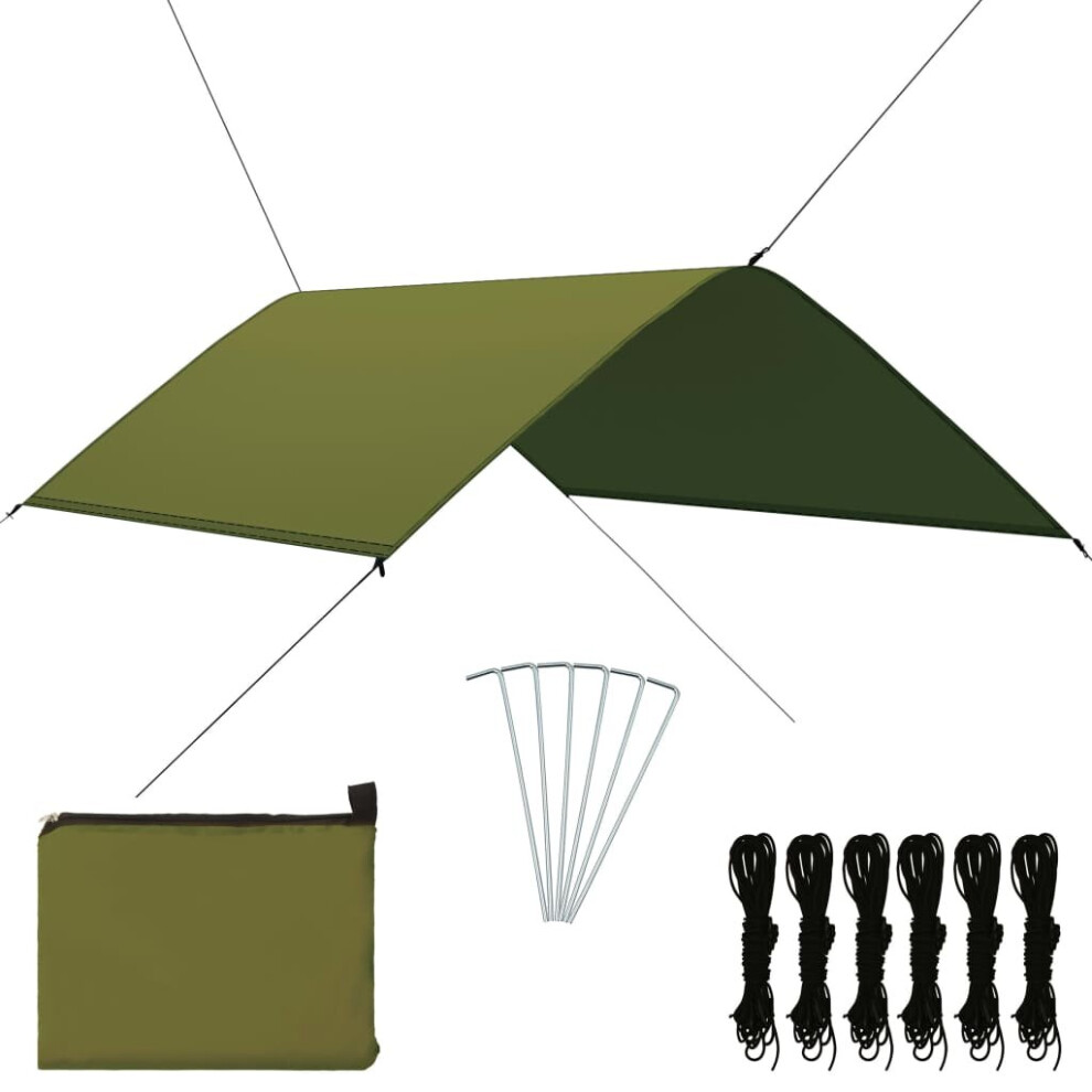 Vidaxl Outdoor Tarp Camping Hiking Tent Outdoor Sunshade Sun Shelter Green
