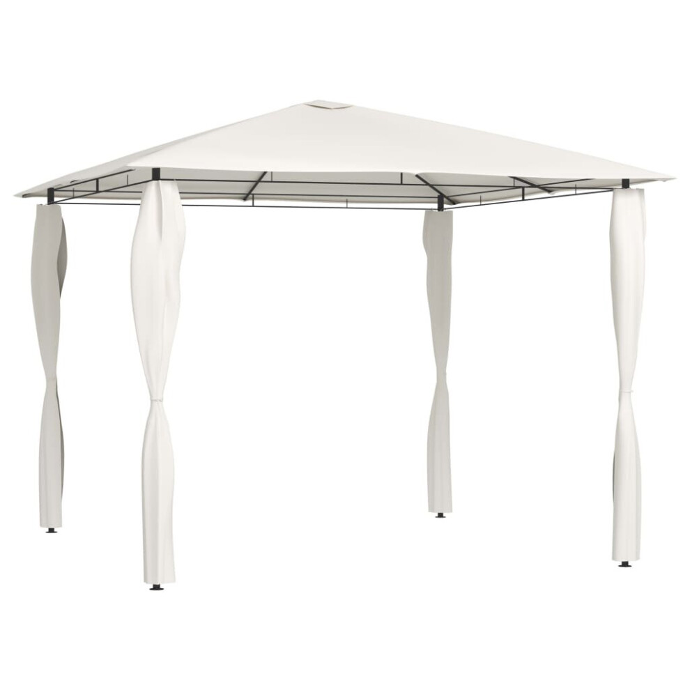 Gazebo with Post Covers 3x3x2,6 m Cream 160 g/mÂ²