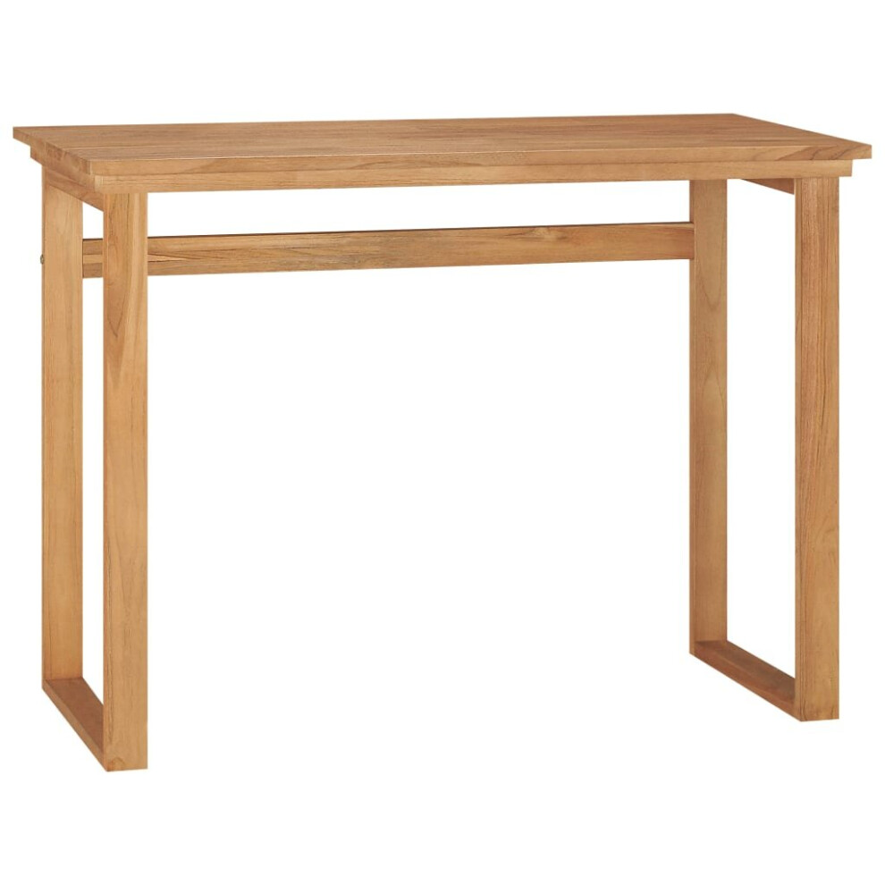 Vidaxl Solid Teak Wood Desk Wooden Console Hall Study Reading Writing Table