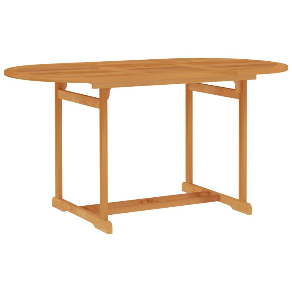 vidaXL Solid Teak Wood Garden Table Wooden Dining Dinner Outdoor Furniture