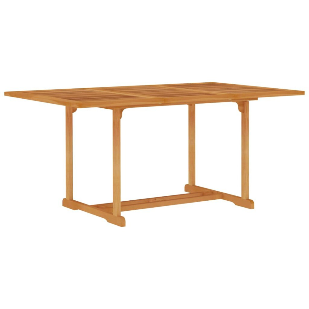 Garden Table 150x90x75 cm Solid Teak Wood